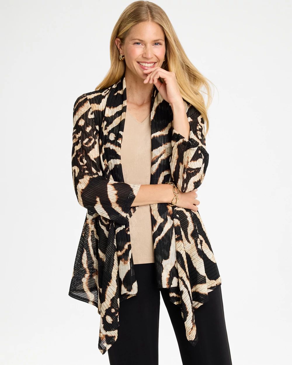 Travelers™ Safari Wheat Mesh Cardigan | Chico's